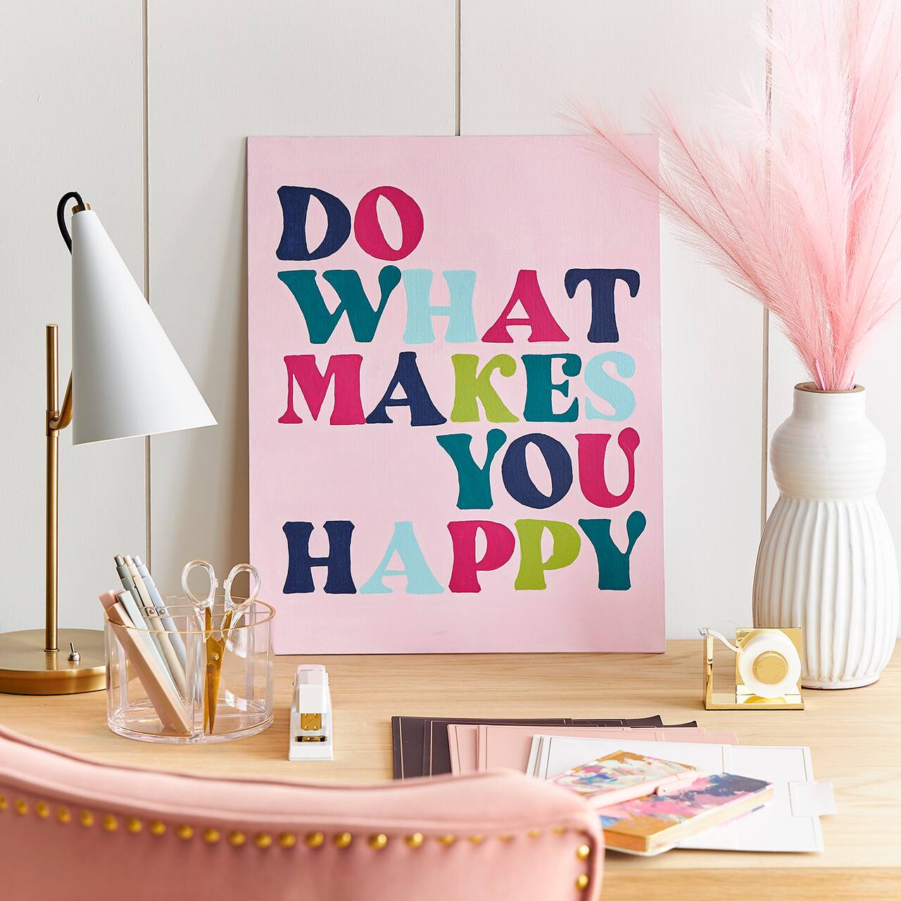 Do What Makes You Happy Hand-Painted Poster